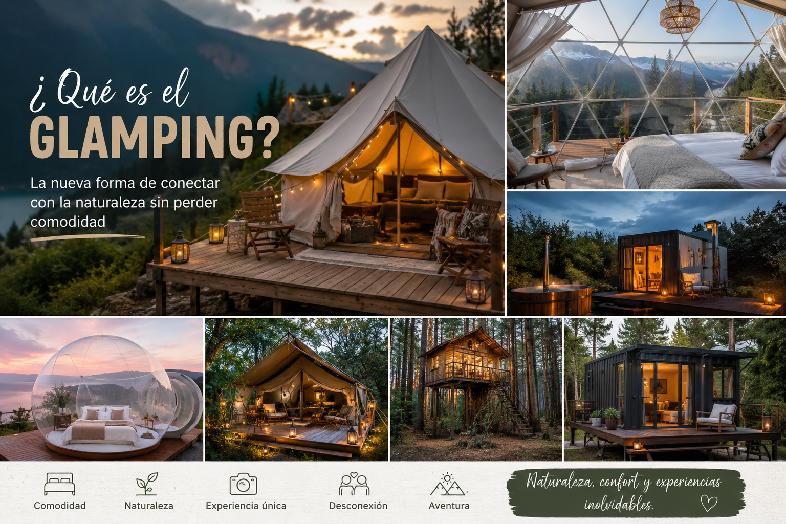 ¿Que es un Glamping?