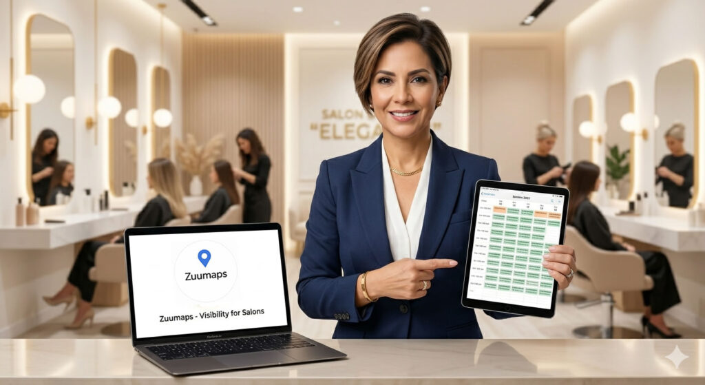 Empresaria dueña de un salón de belleza